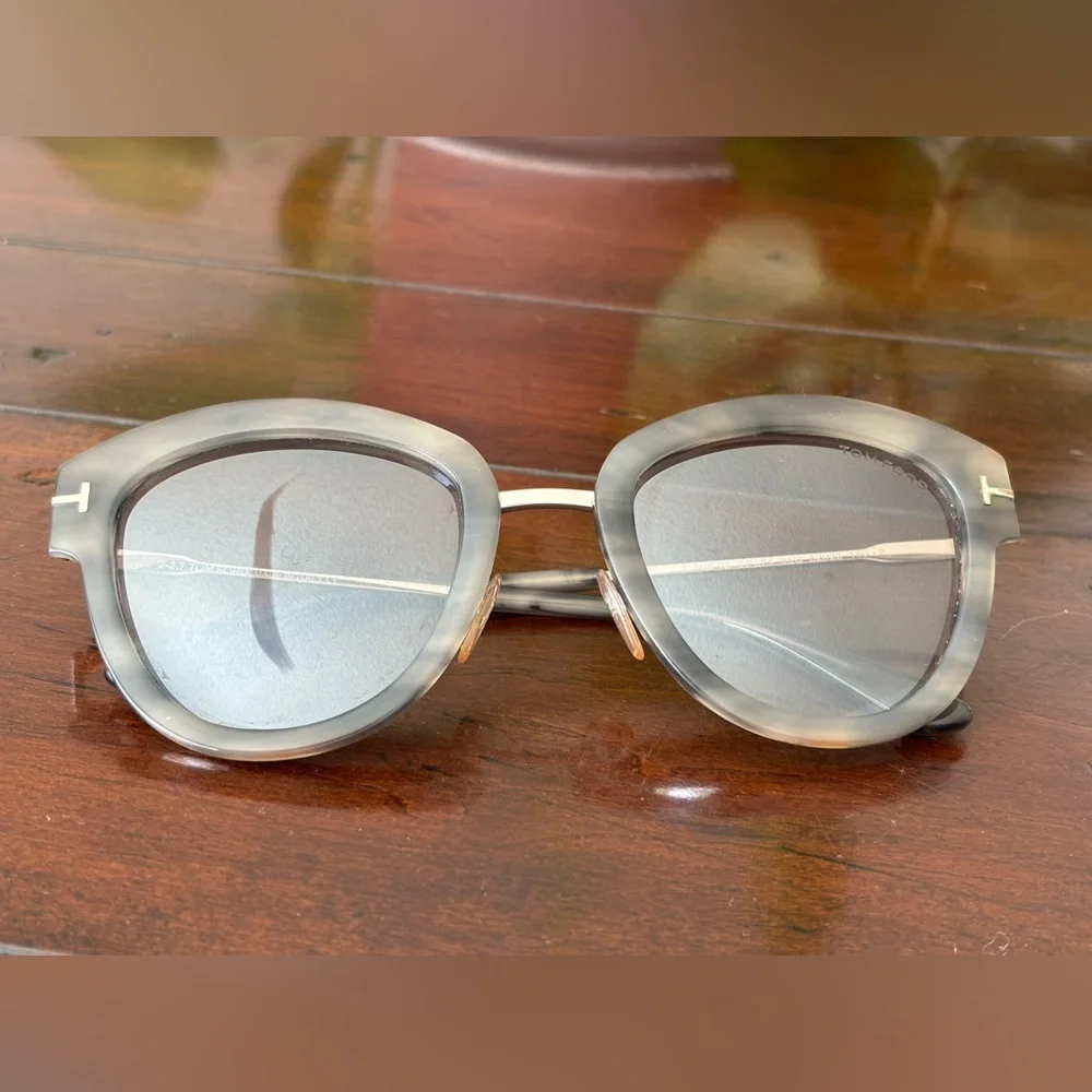 Tom Ford TF574 55G 52mm MIA-02 Grey Marble-Brown Gradient Women's Sunglasses